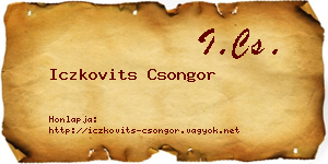 Iczkovits Csongor névjegykártya