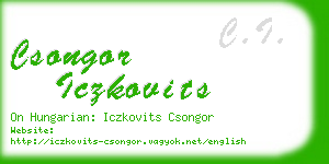 csongor iczkovits business card